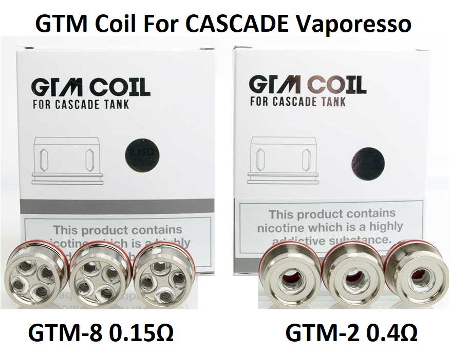 3 Verdampfereinheit GTM 0.15 ohms für Cascade Vaporesso schweiz